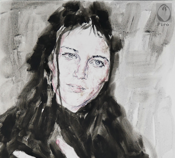 oil on paper - olio su carta di Piro